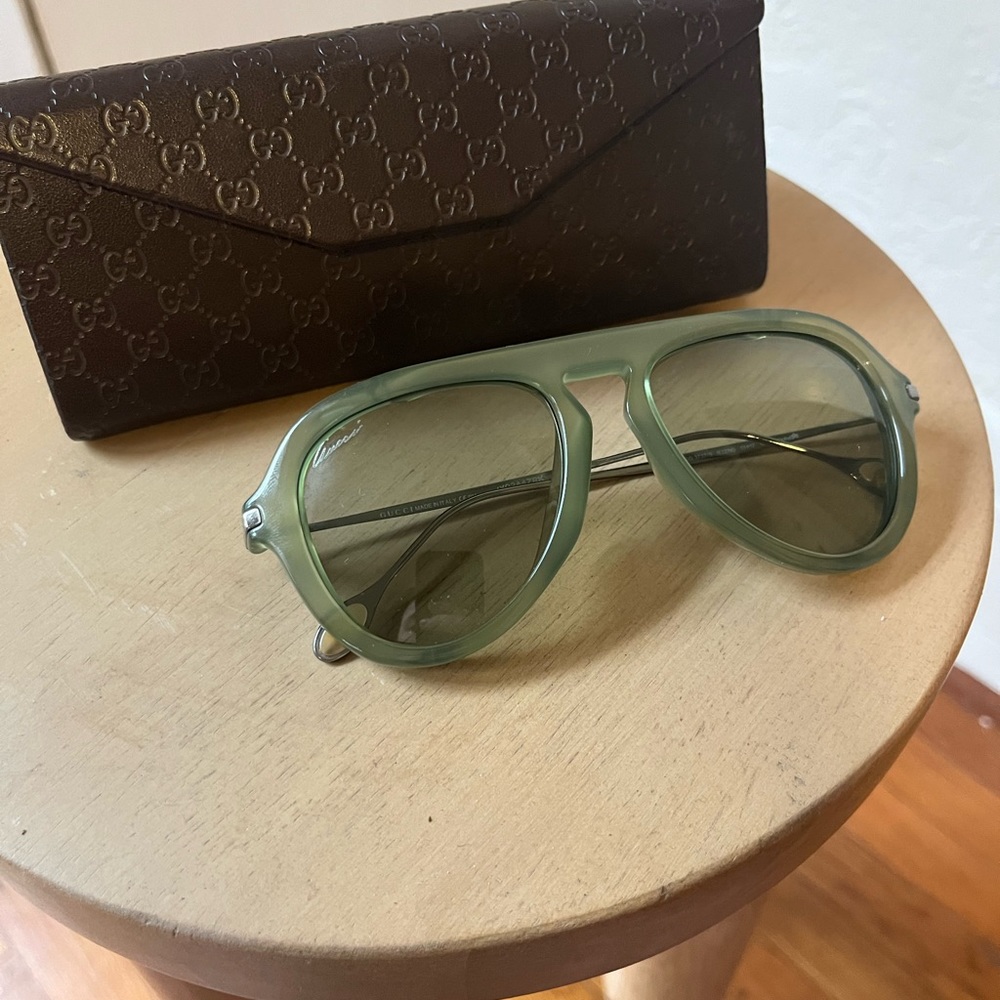 Green Gucci Aviator Sunglasses - Model: GG 3737/S